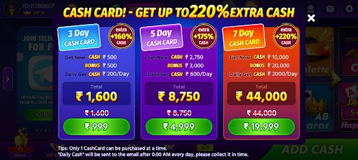 Cards Coupons In Gold 3 Patti Apk