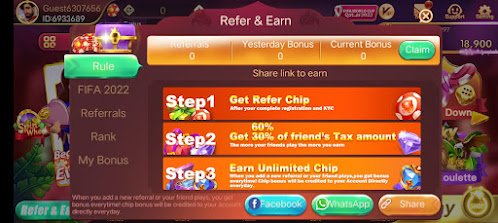 3 Patti Club App Refer & Earn